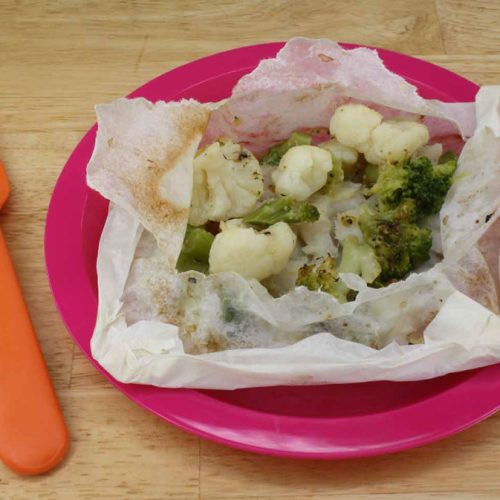 Paquetes De Pescado Y Vegetales