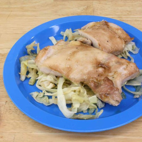 Pollo Teriyaki Con Repollo