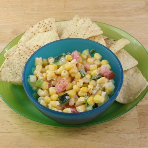 Salsa De Maíz Con Chips De Tortilla