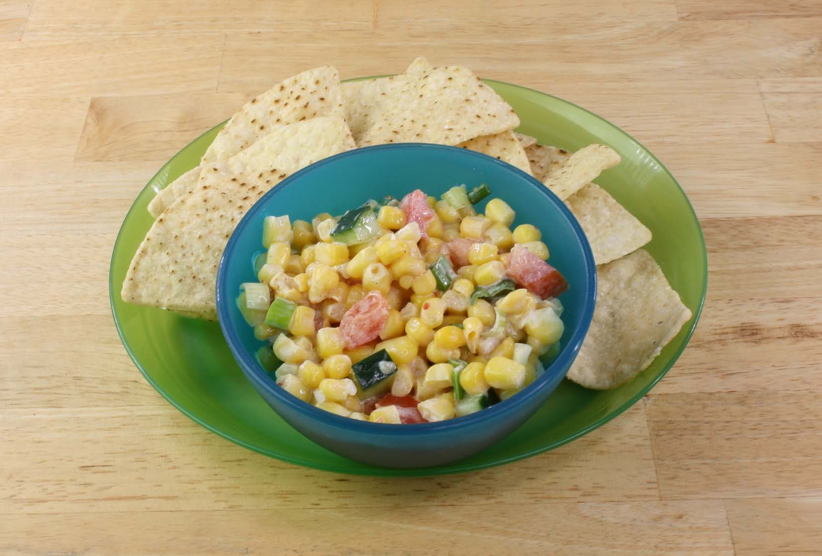 Salsa De Maíz Con Chips De Tortilla