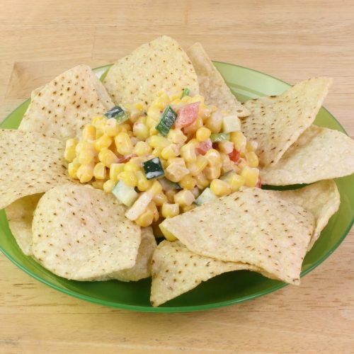 Salsa De Maíz Con Chips De Tortilla