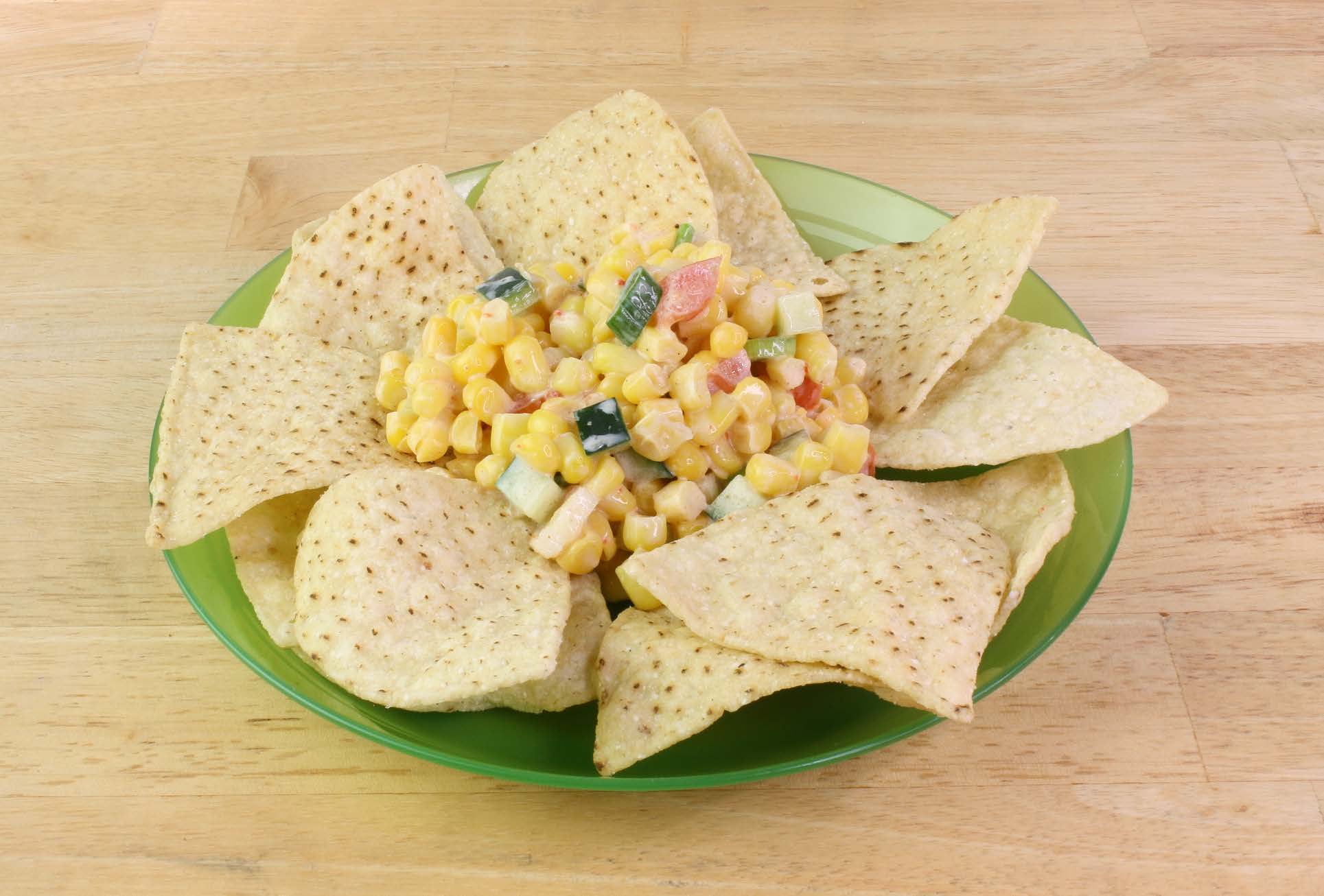 Salsa De Maíz Con Chips De Tortilla