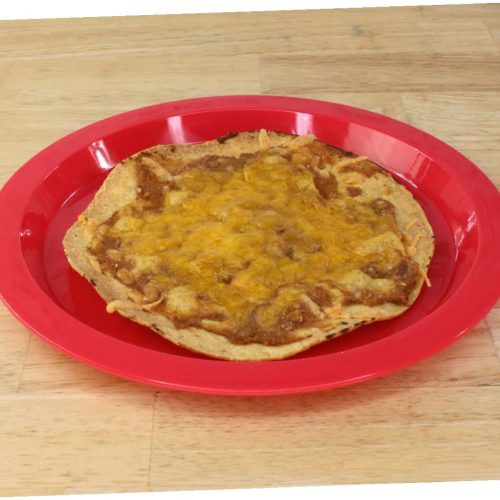 Tostada De Frijoles Con Queso