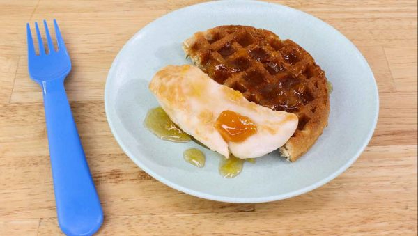 Chicken And Waffles Maple Peach Glaze