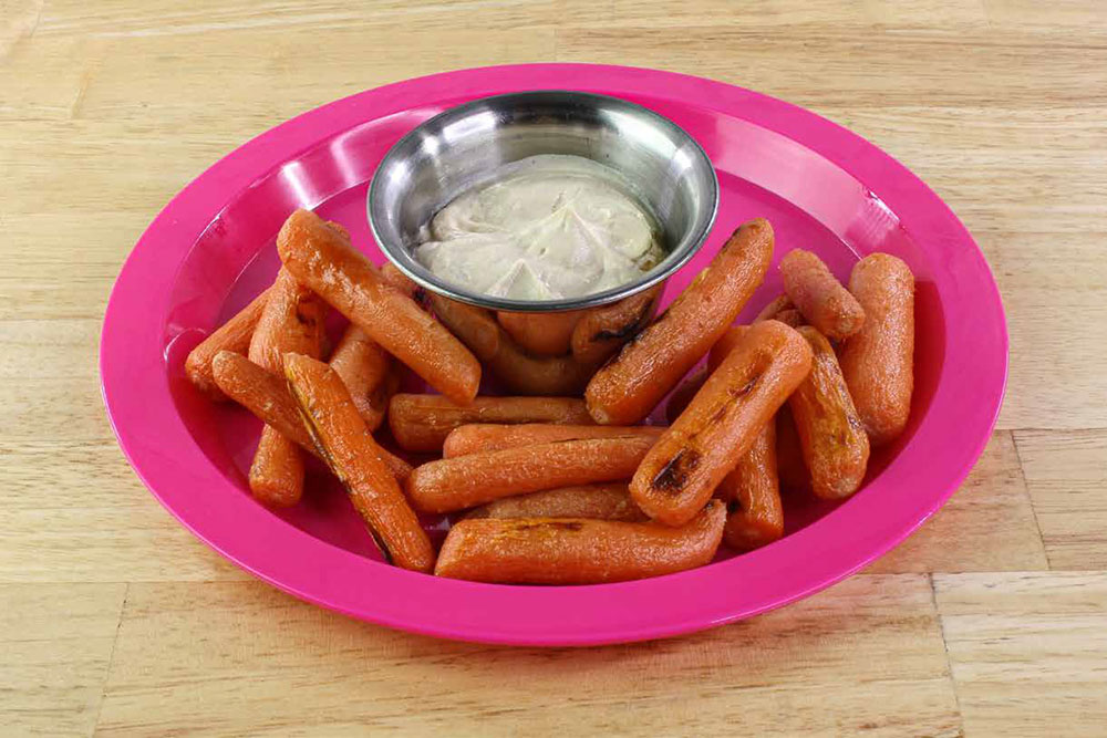Baked Carrot Fries with yogurt sunflower seed butter photo