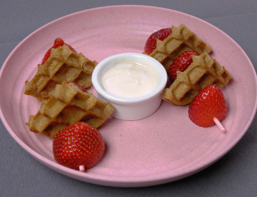 Strawberry and Waffle Kebabs With Maple-Yogurt Dip – USDA Recipe for Family Child Care Homes